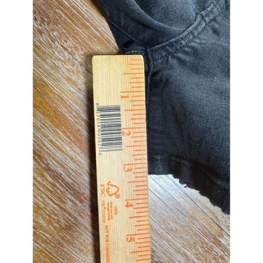 American Eagle Black Denim‎ Shorts Distressed Ripped Next Level Stretch Size 8 - Picture 6 of 8